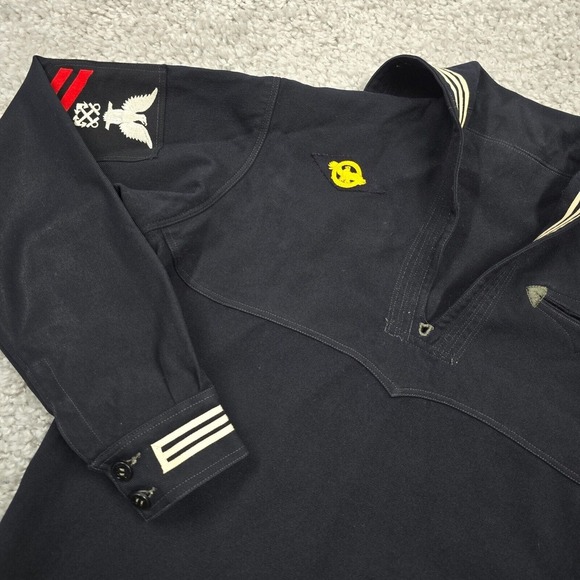 Vintage WWII Jacket Small 40s Cracker Jack Sailor Military Navy Uniform - Picture 1 of 14
